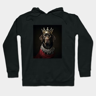 Majestic Chocolate Labrador Retriever - Medieval English Queen Hoodie